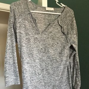 Lavender field grey sweater